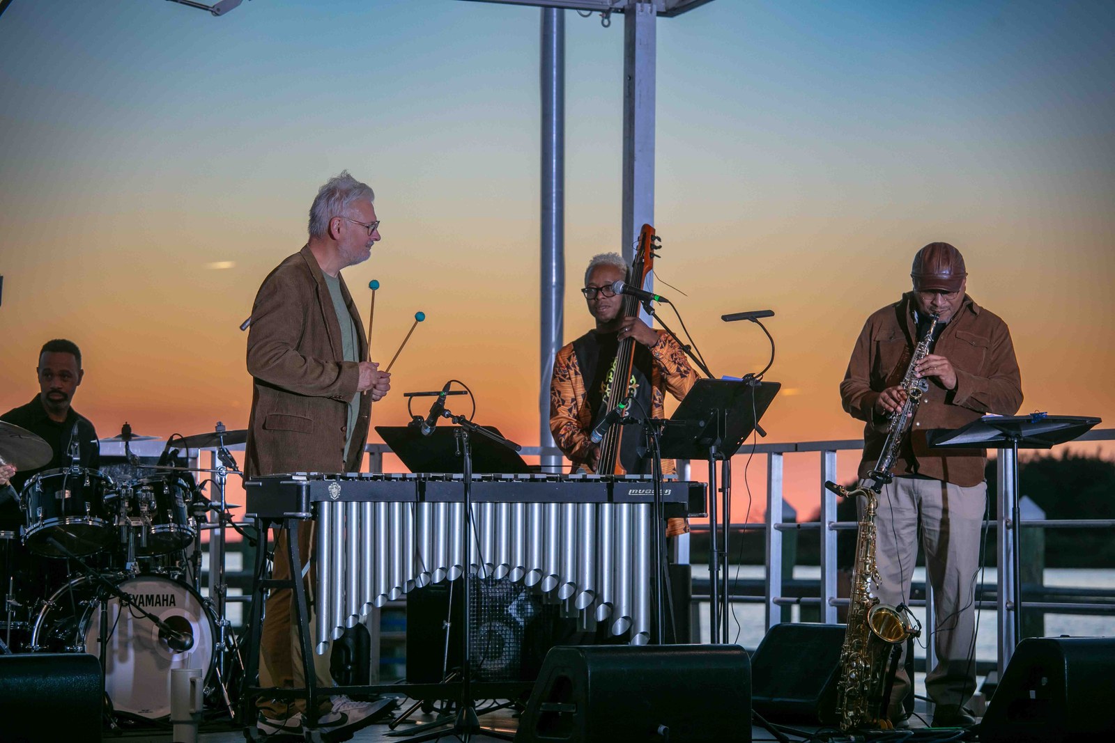 Vibraphone performance against the sunset