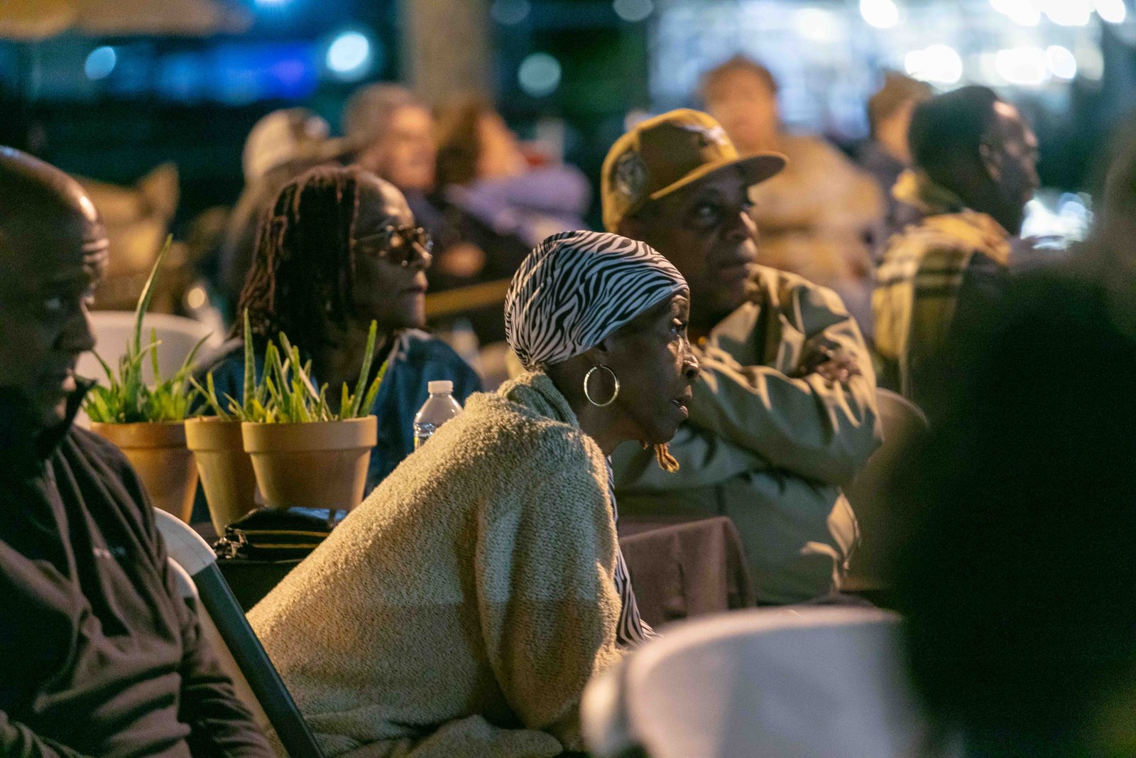 Guests sharing an evening at the festival